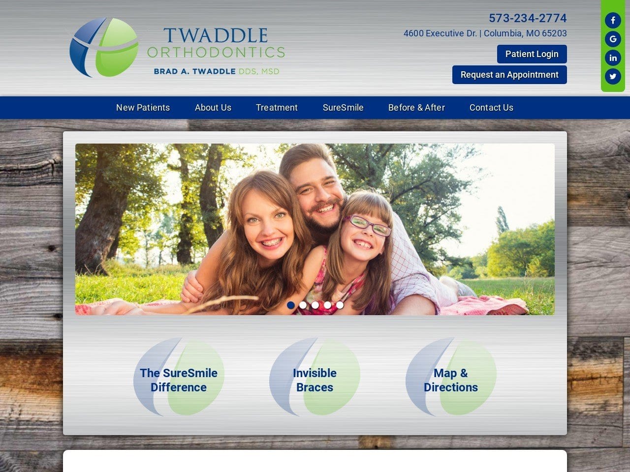 Twaddle Orthodontics Brad Twaddle DDS MSD Website Screenshot from twaddleortho.com