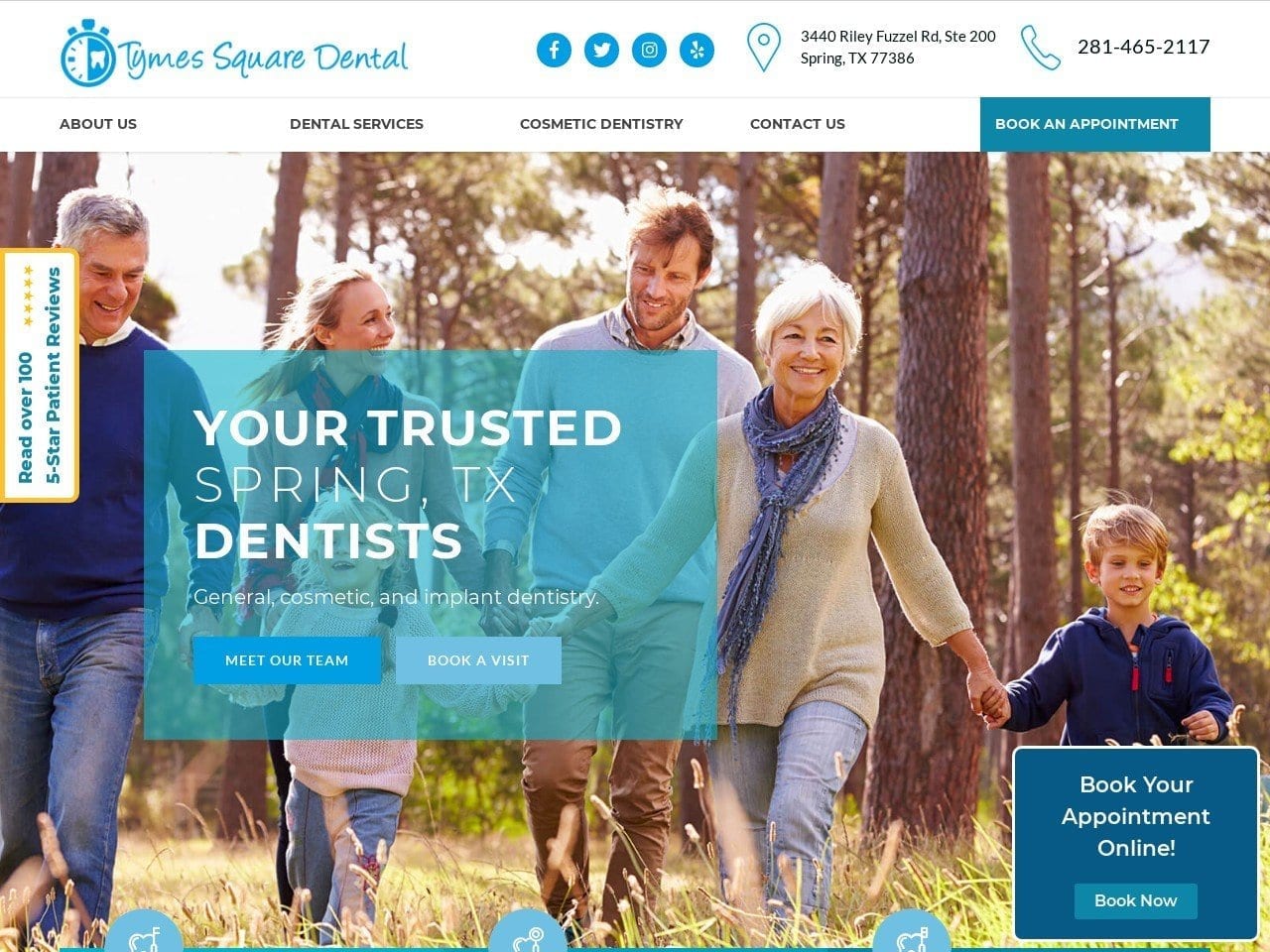 Tymes Square Dental Website Screenshot from tymessquaredental.com