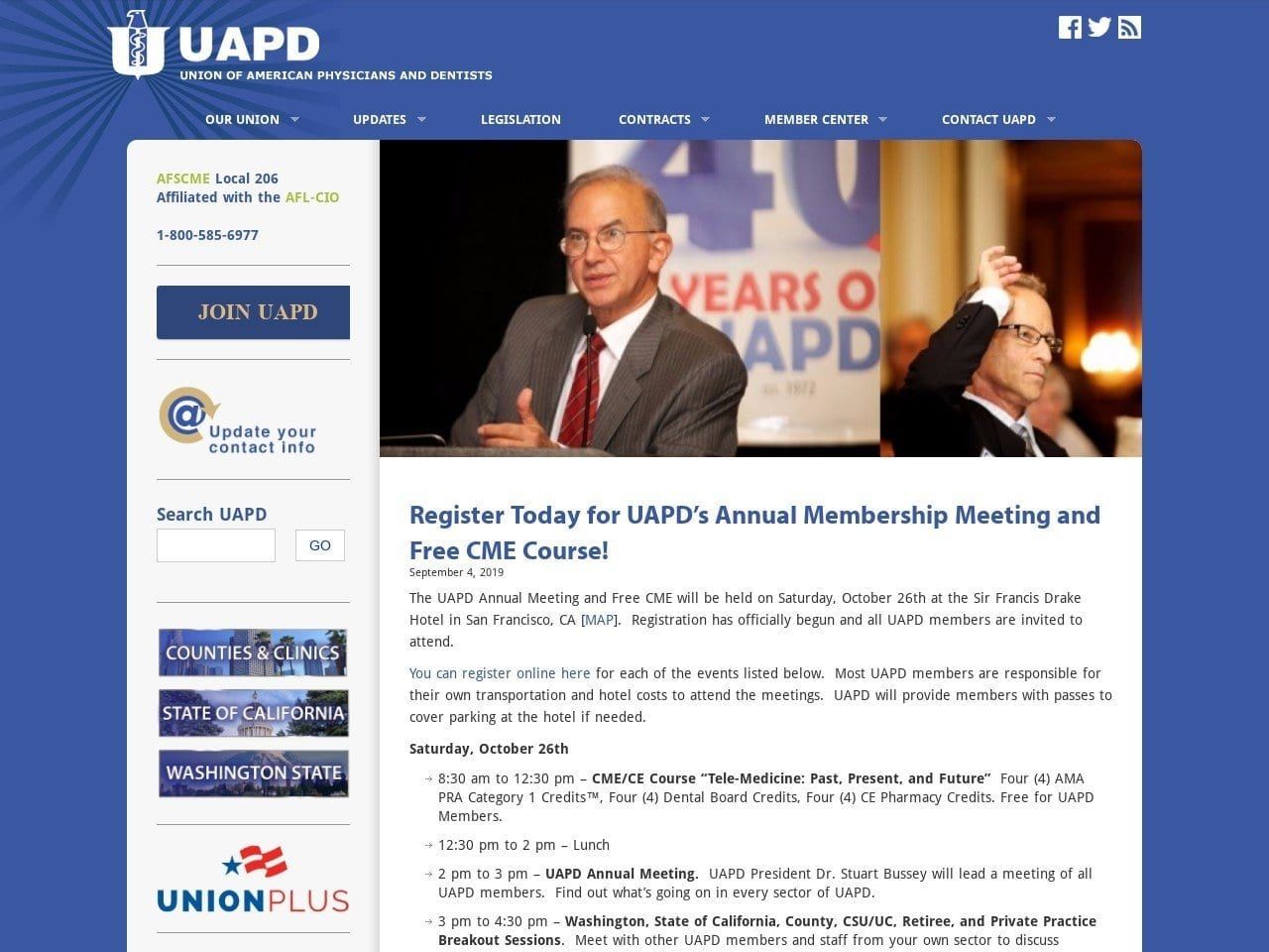 Dr. Ronaldo Chavez DDS Website Screenshot from uapd.com