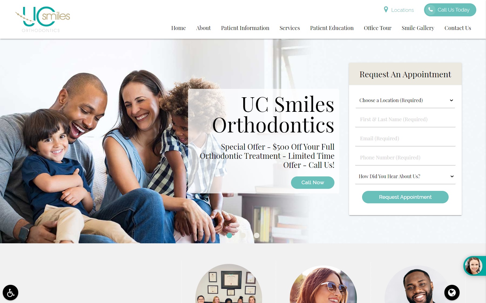 ucsmilesortho.com screenshot