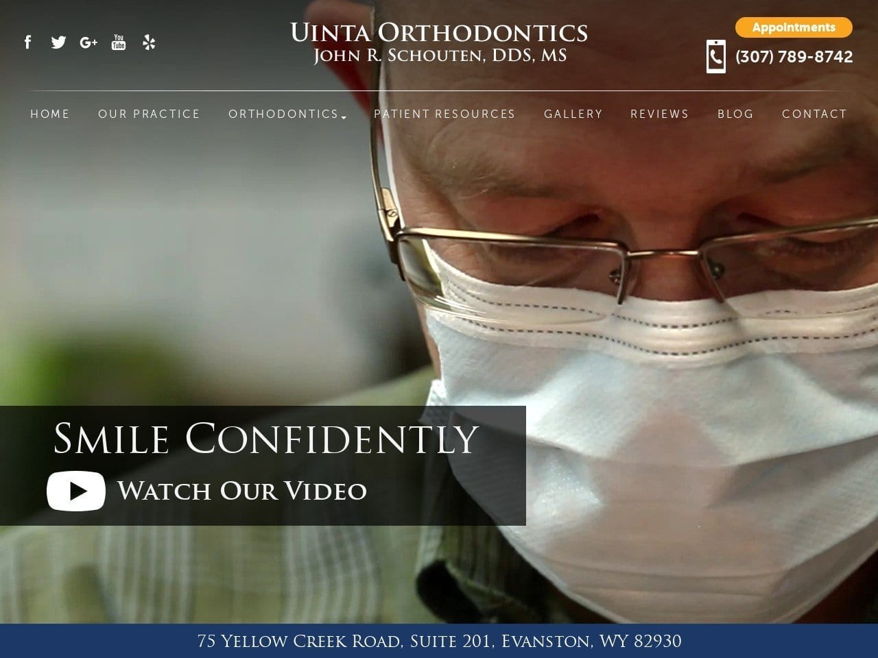 Uinta Orthodintics Schouten John R DDS Website Screenshot from uintaortho.com