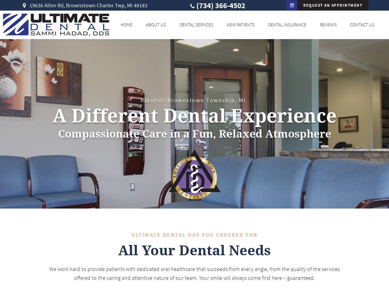 Ultimate Dental Website Screenshot from ultimatedentalservices.com