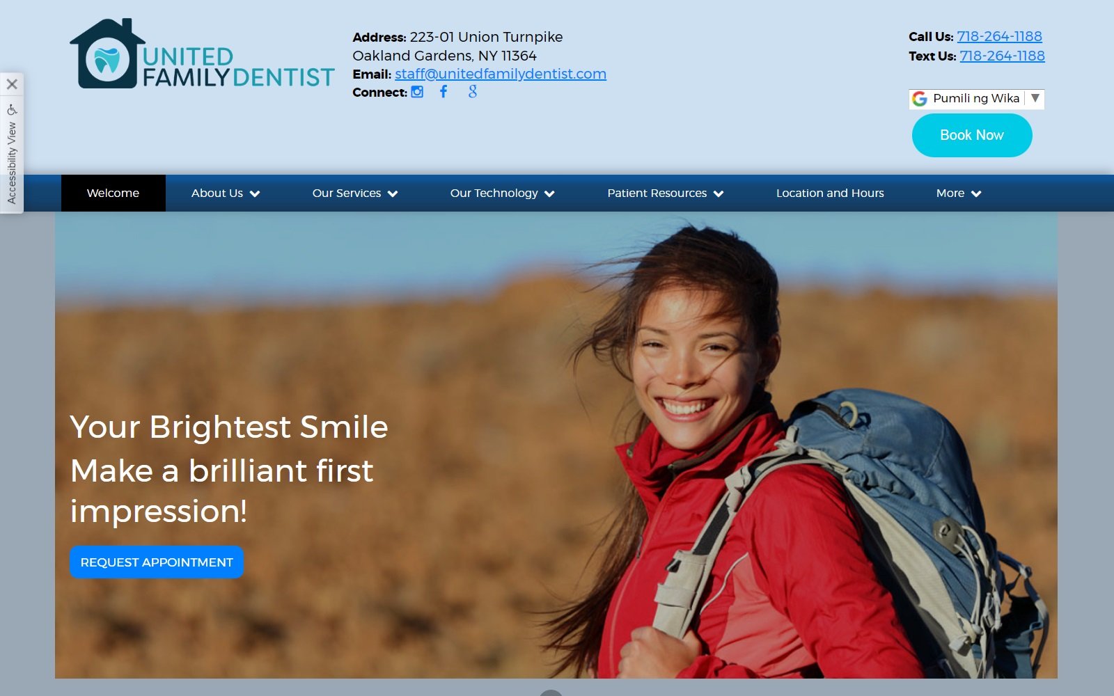 unitedfamilydentist.com screenshot