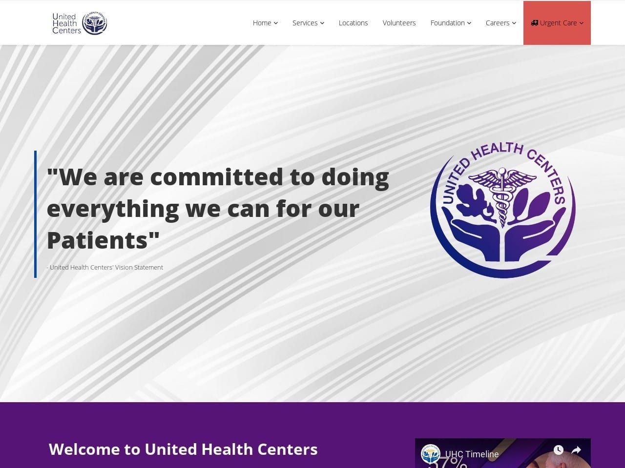 United Health Center Inc Website Screenshot from unitedhealthcenters.org