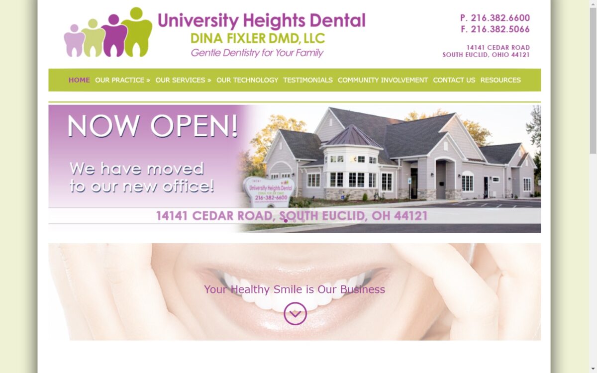 universityheightsdental.com screenshot