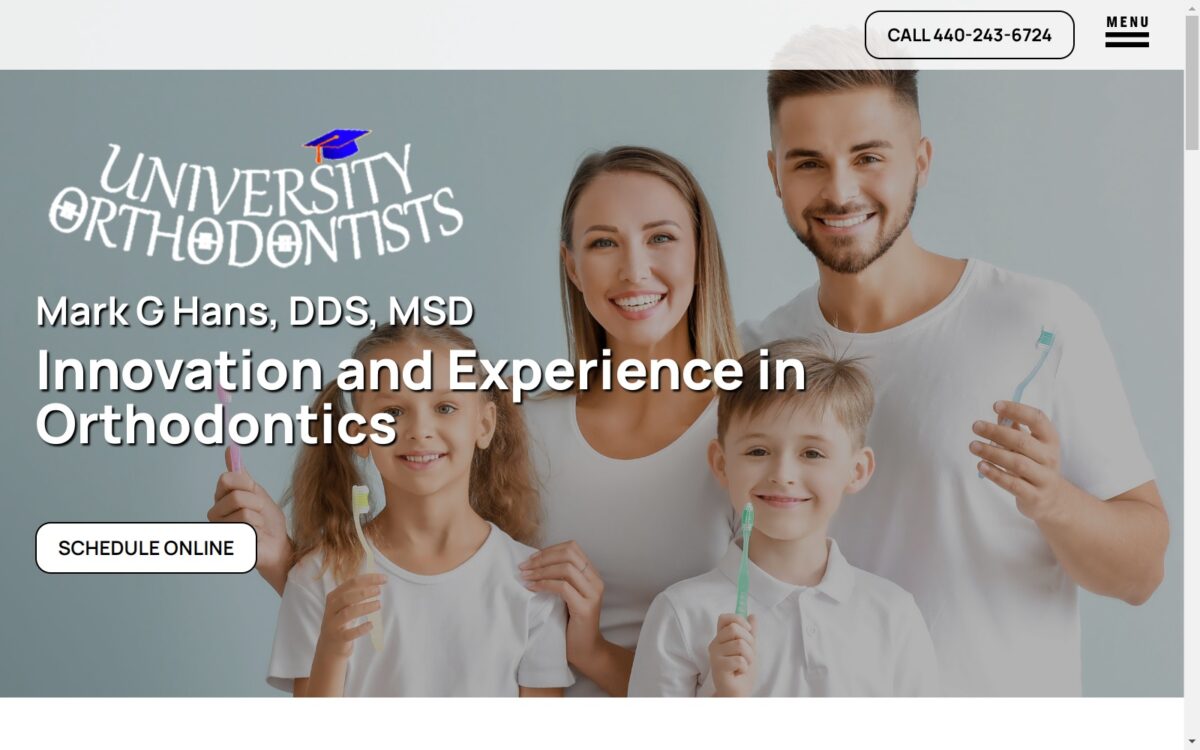 universityorthodontists.com screenshot