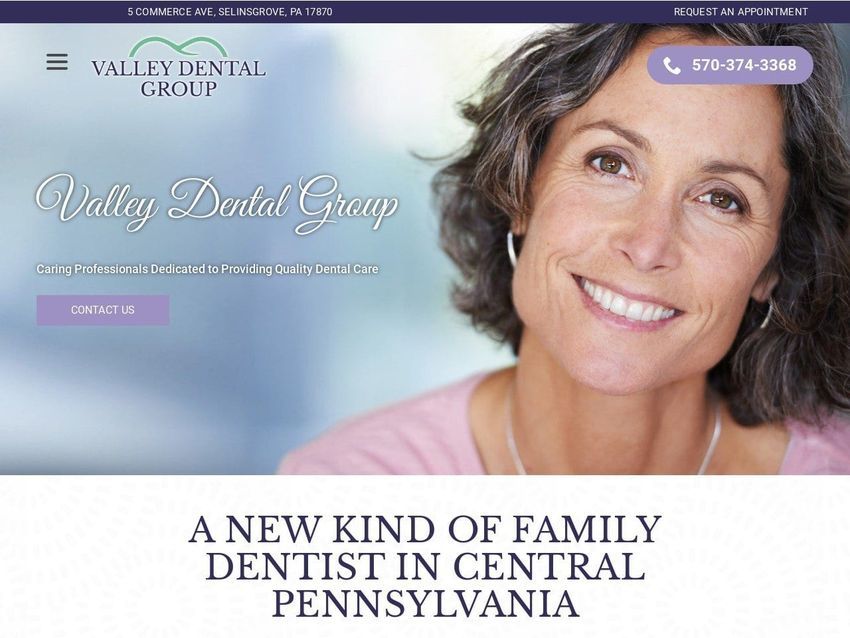Valley Dental Group Agoglia Joseph DDS Website Screenshot from valleydentalgroup.net