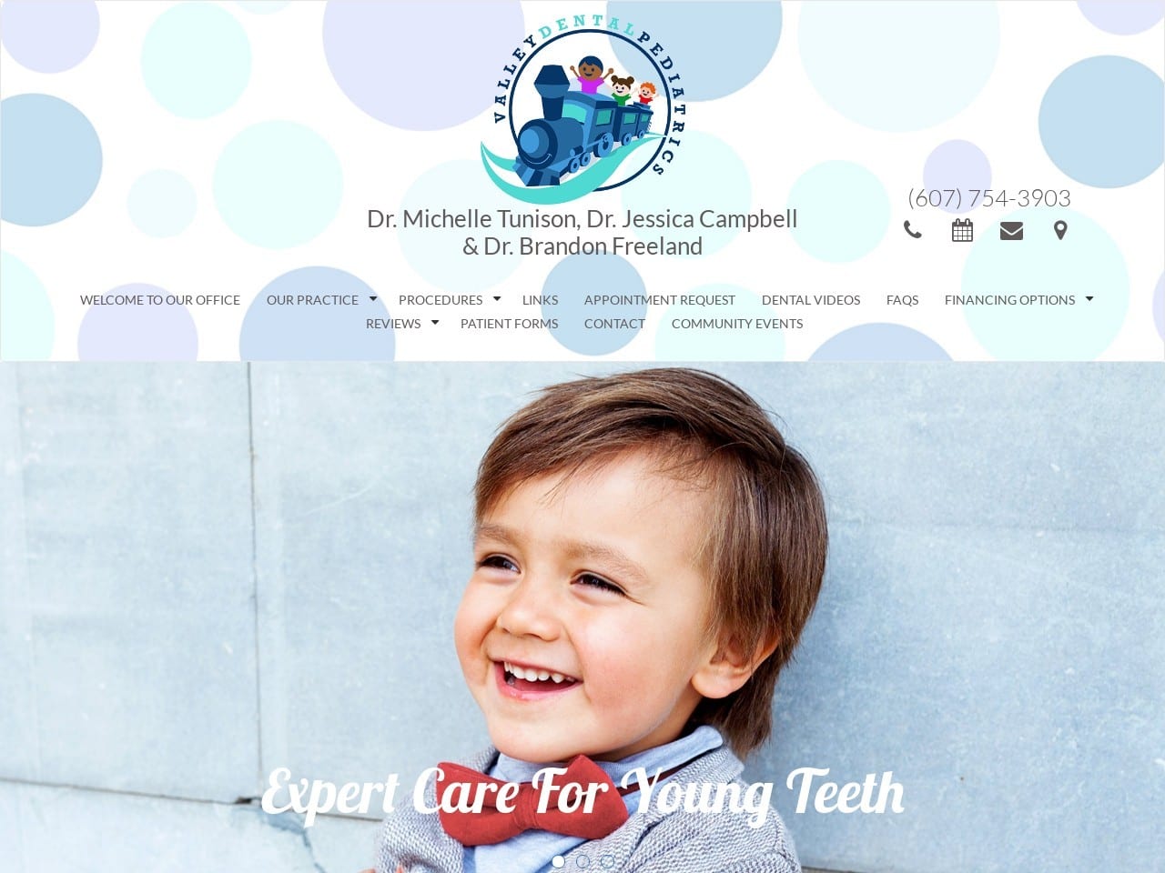 Valley Dental Pediatrics Website Screenshot from valleydentalpediatrics.com