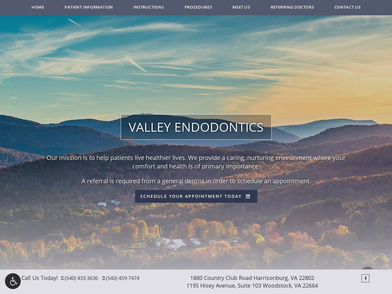 Valley Endodontics Ltd Website Screenshot from valleyendo.com