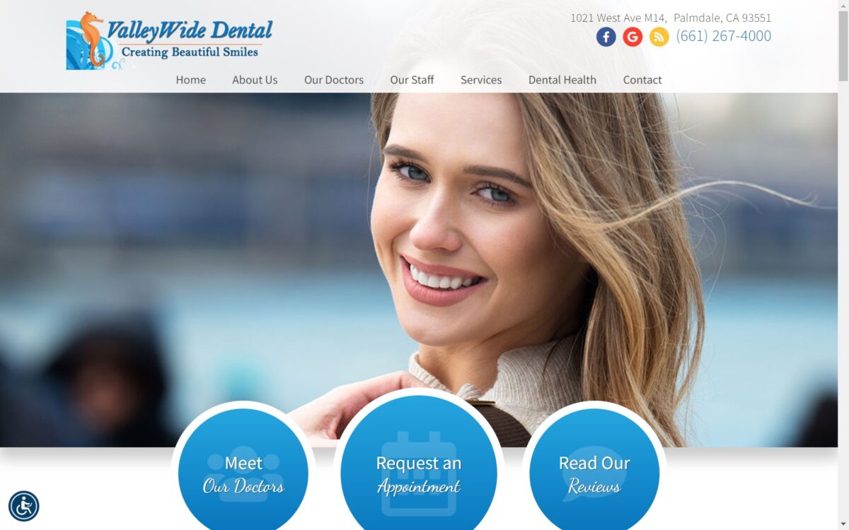 valleywidedental.com screenshot