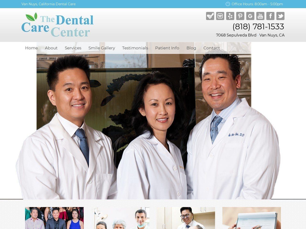 Dental Care Center Sorongon Dia L DDS Website Screenshot from vannuysdds.com