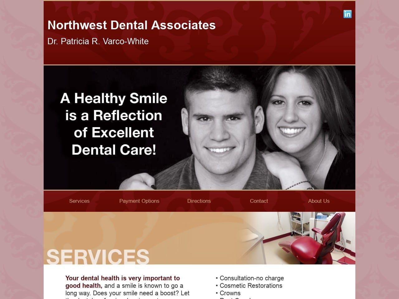 Northwest Dental Association Website Screenshot from varco-whitedds.com