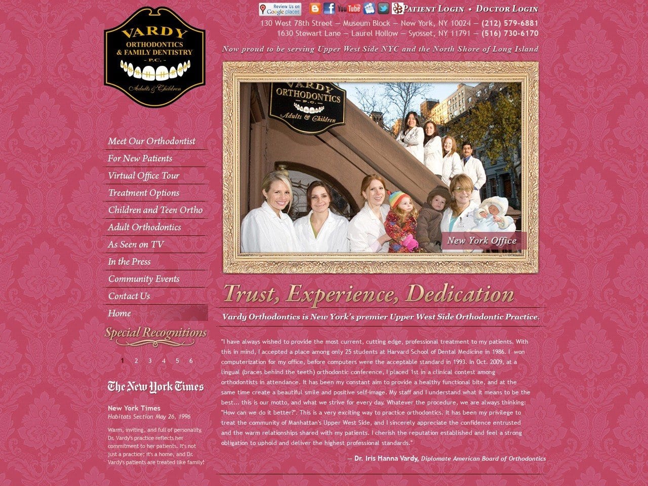 Vardy Orthodontics Website Screenshot from vardyorthodontics.com