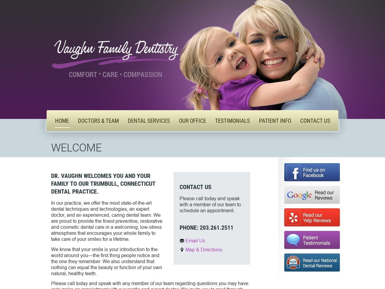 Brian Scott Vaughn DMD Website Screenshot from vaughnfamilydentistry.net