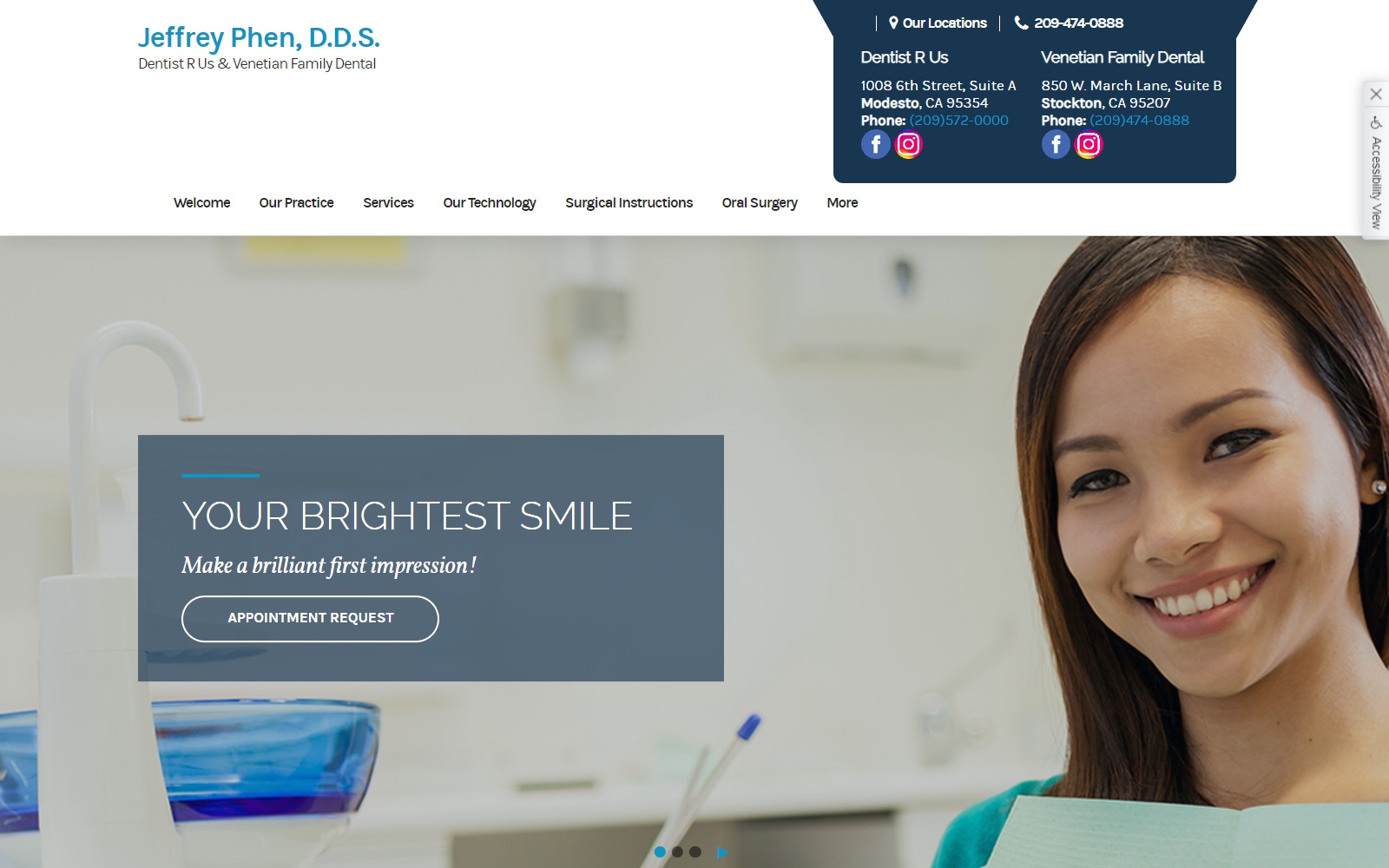 venetianfamilydental.com screenshot