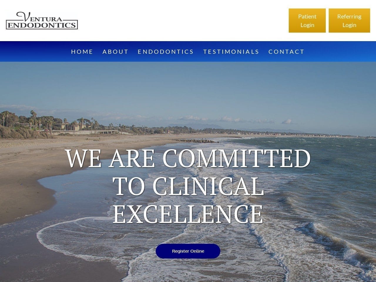 Ventura Endodontics Website Screenshot from venturaendo.com