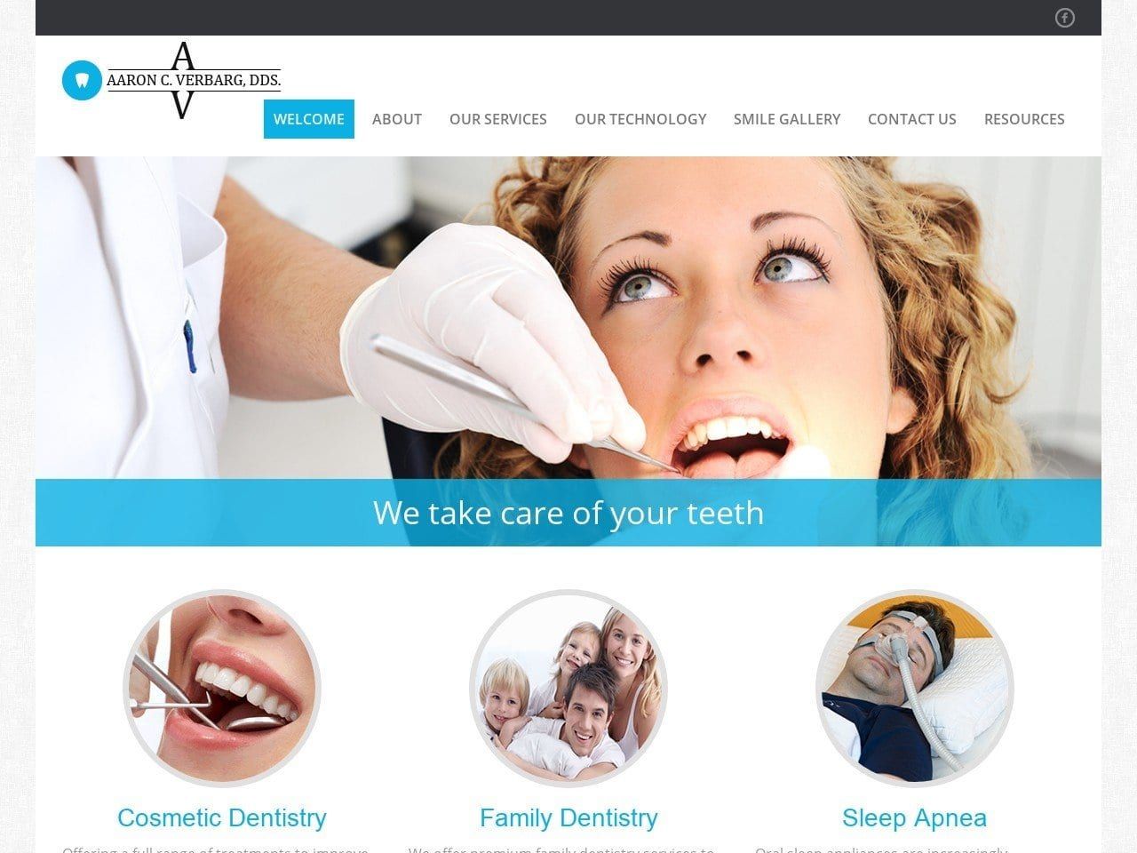Verbarg Dentistry Website Screenshot from verbargdentistry.com