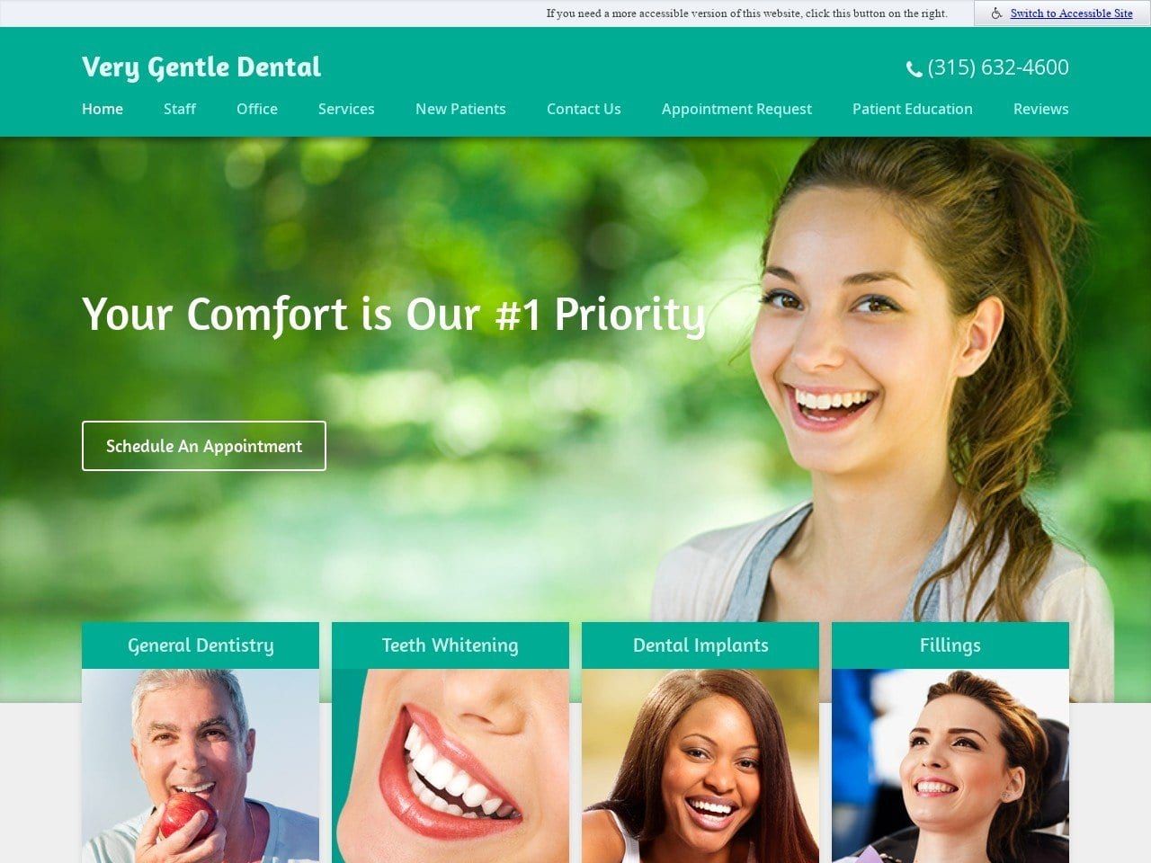 Very Gentle Dental Website Screenshot from verygentledental1.com