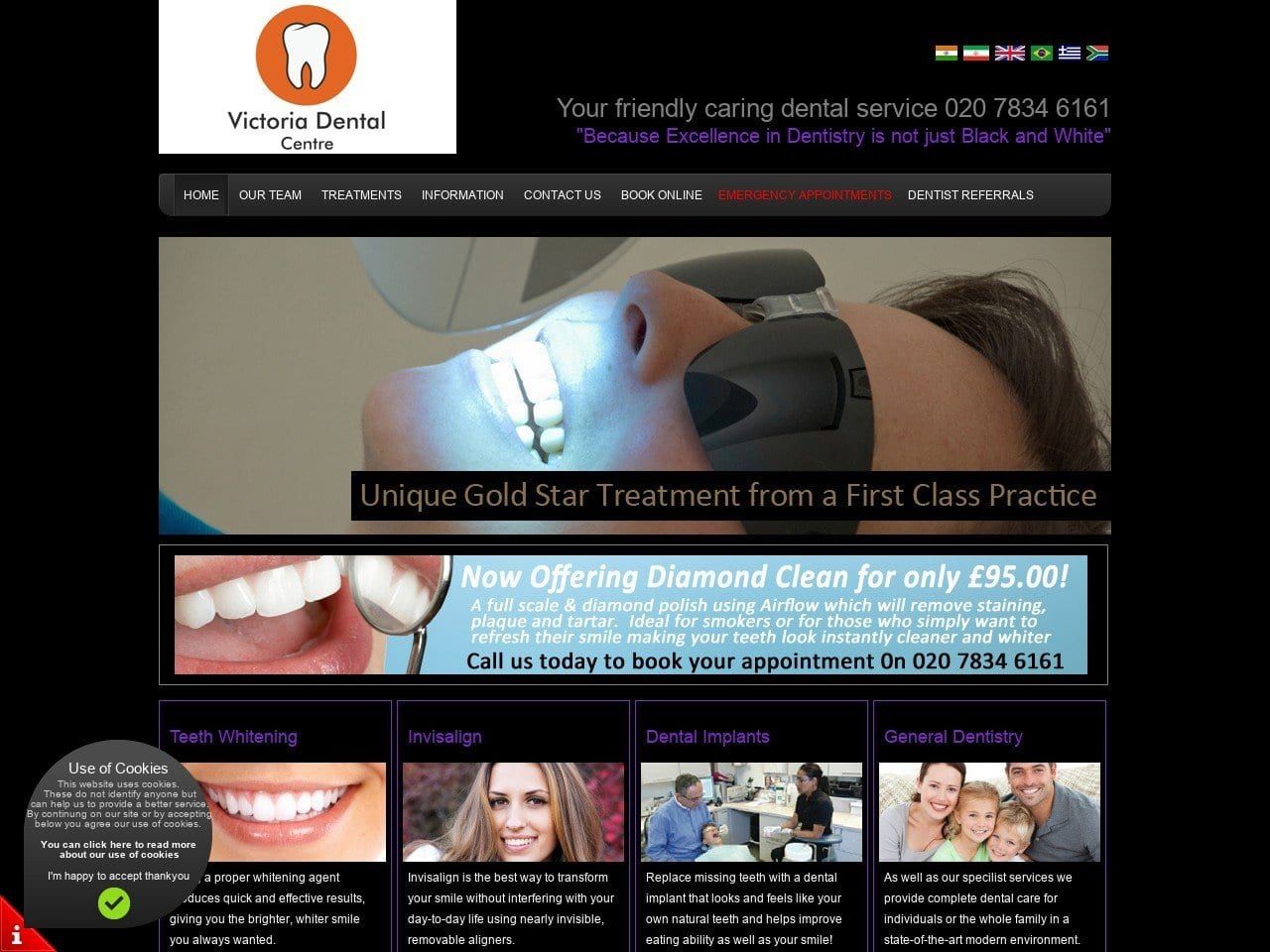 Victoria Dental Website Screenshot from victoriadental.biz
