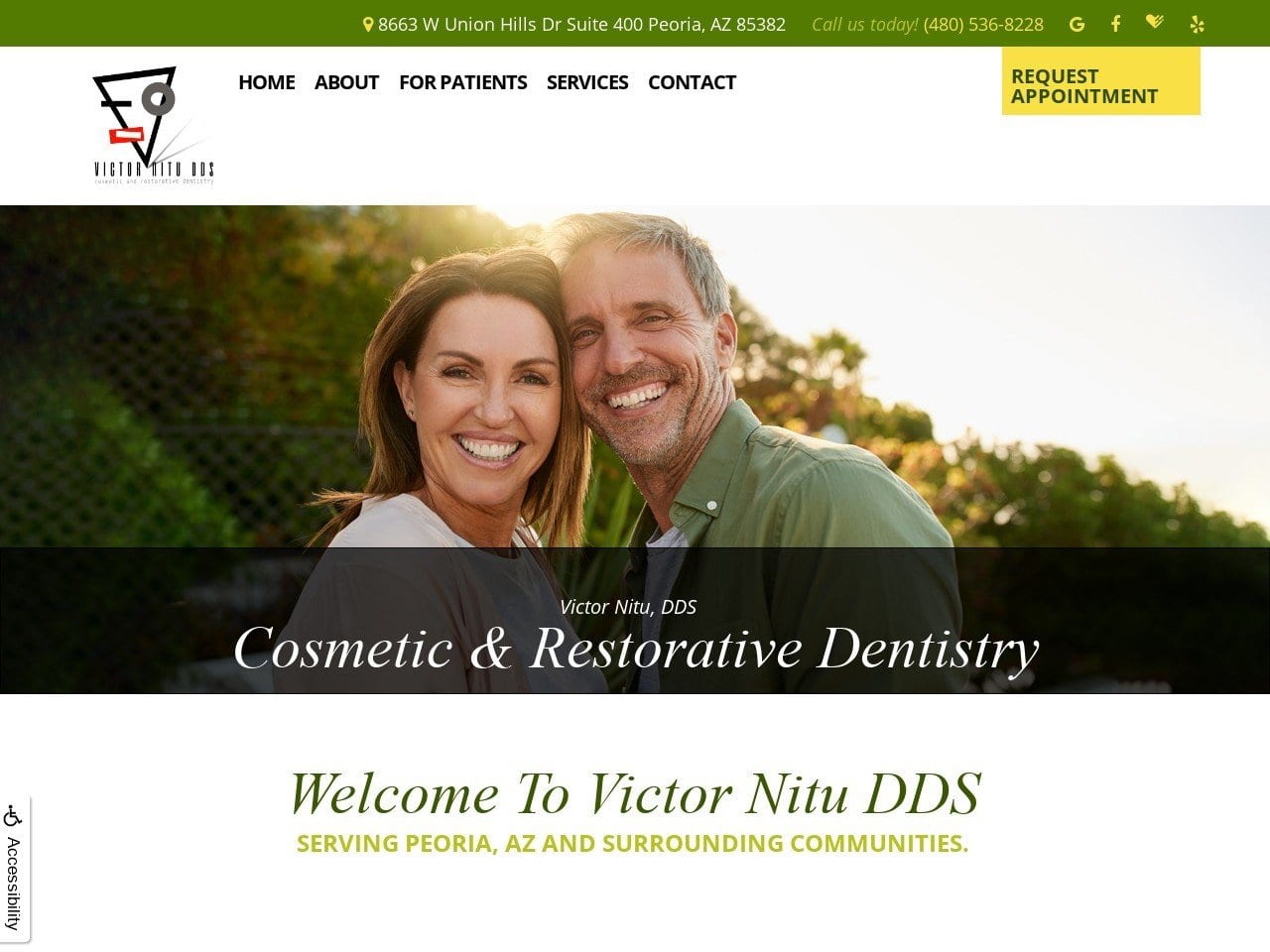 Victornitu Dds Website Screenshot from victornitudds.com