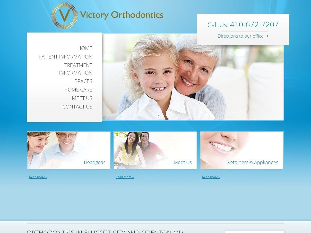 Victory Orthodontics Website Screenshot from victoryorthodontics.com