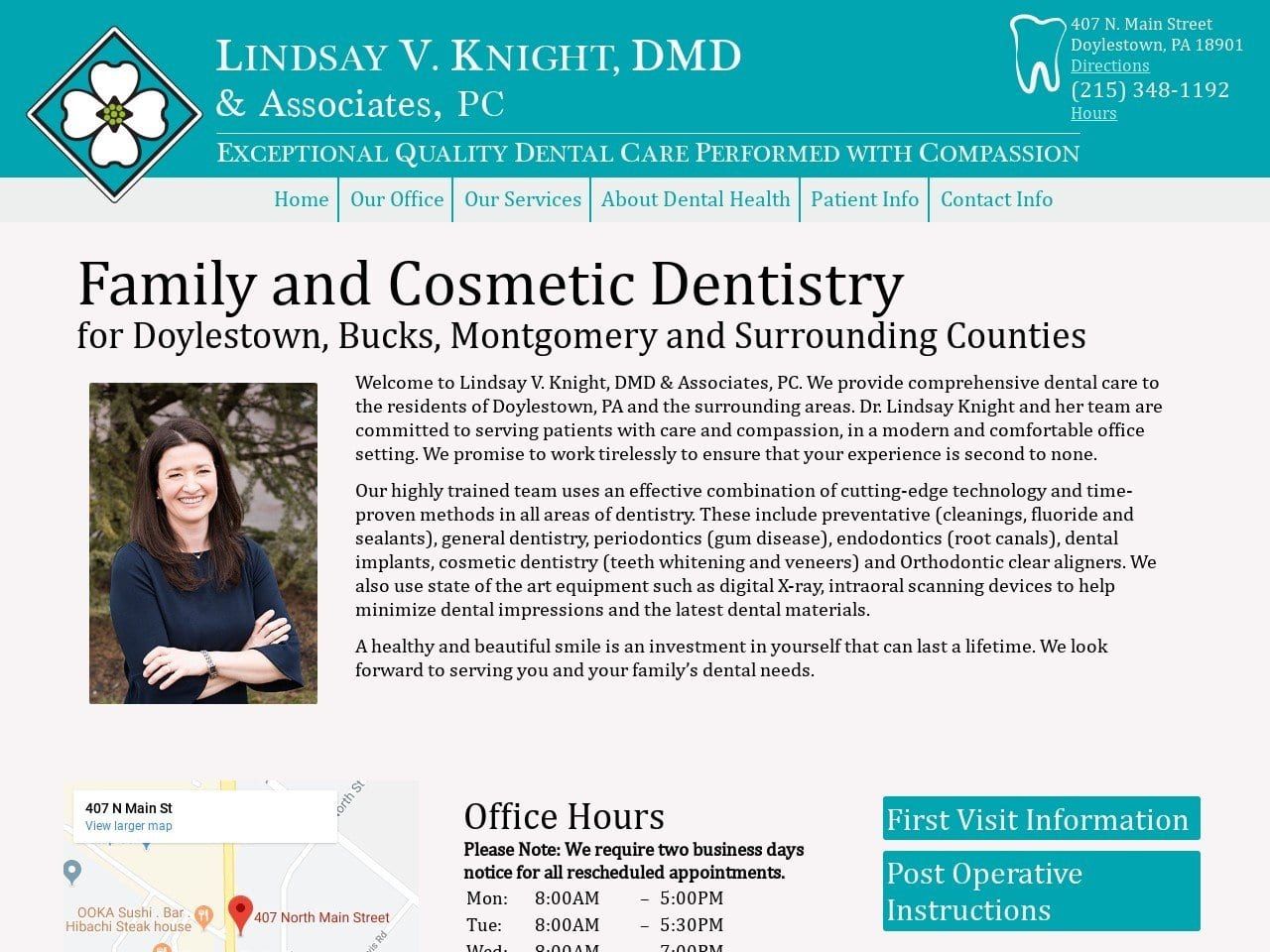 Vidaknight Dental Website Screenshot from vidaknightdental.com