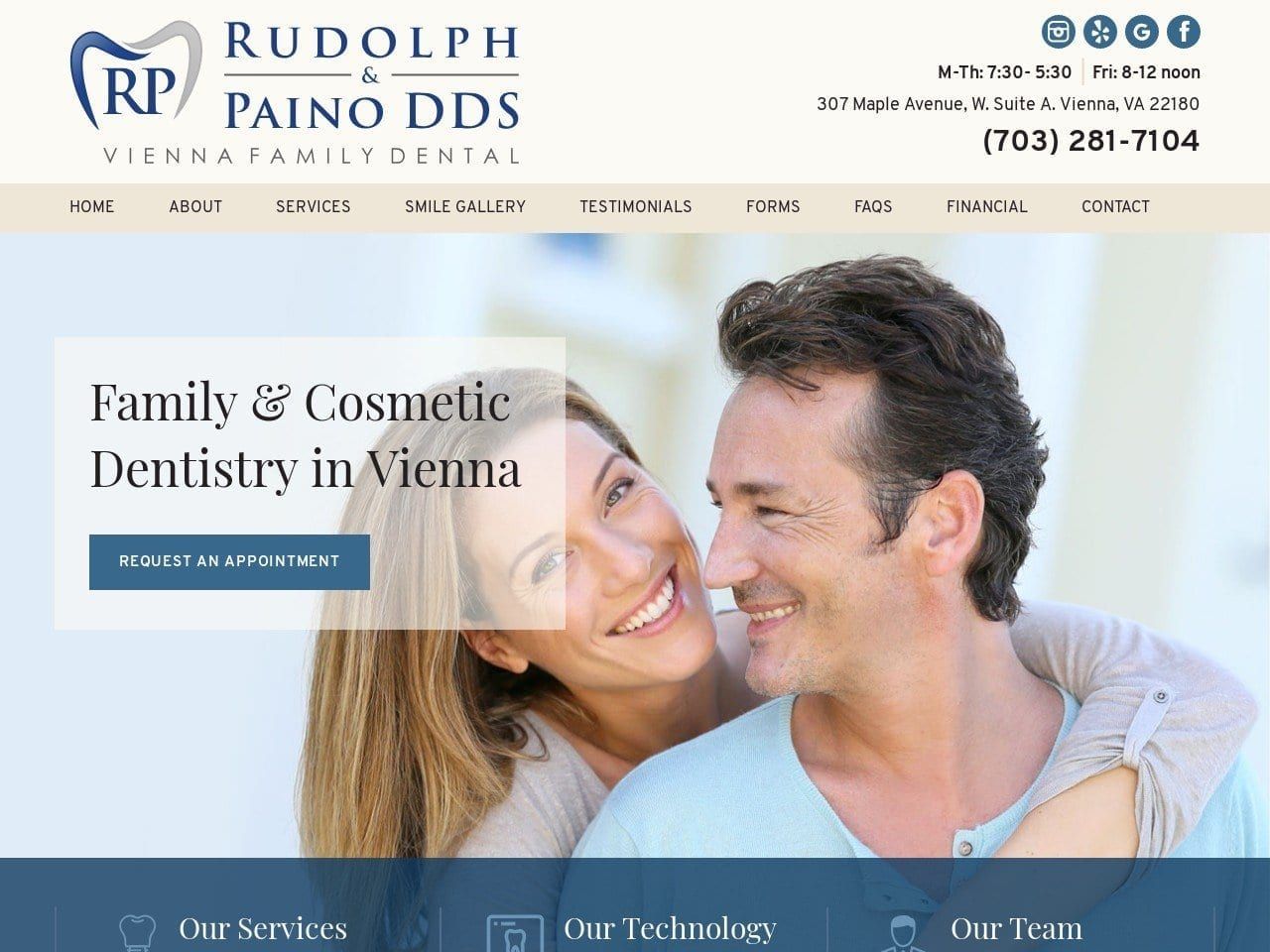 Rudolph & Piano PLLC Paino David DDS Website Screenshot from viennafamilydental.com