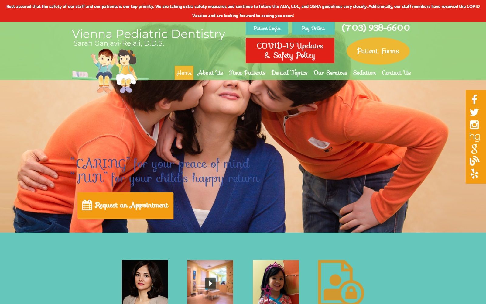 viennapediatricdentistry.com screenshot