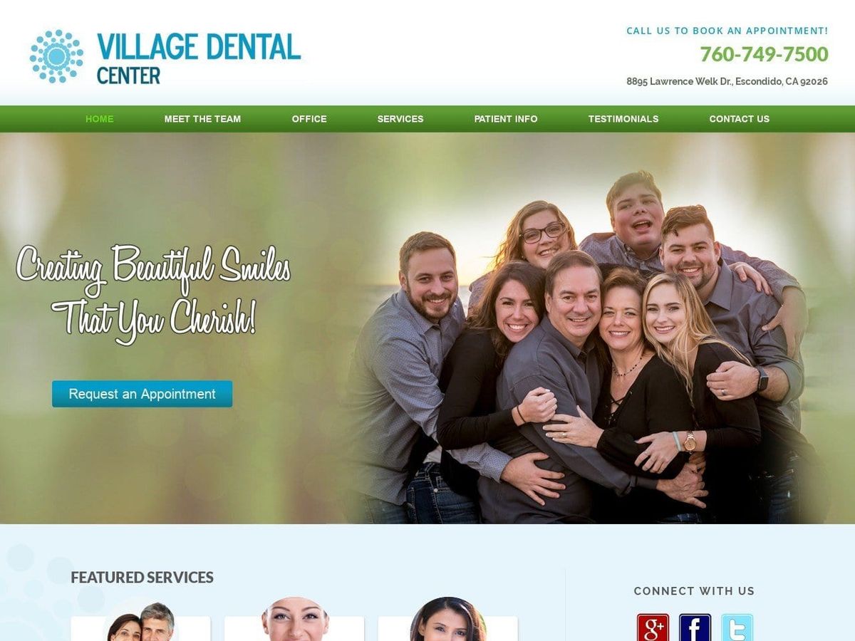 Village Dental Center Website Screenshot from villagedentalctr.com