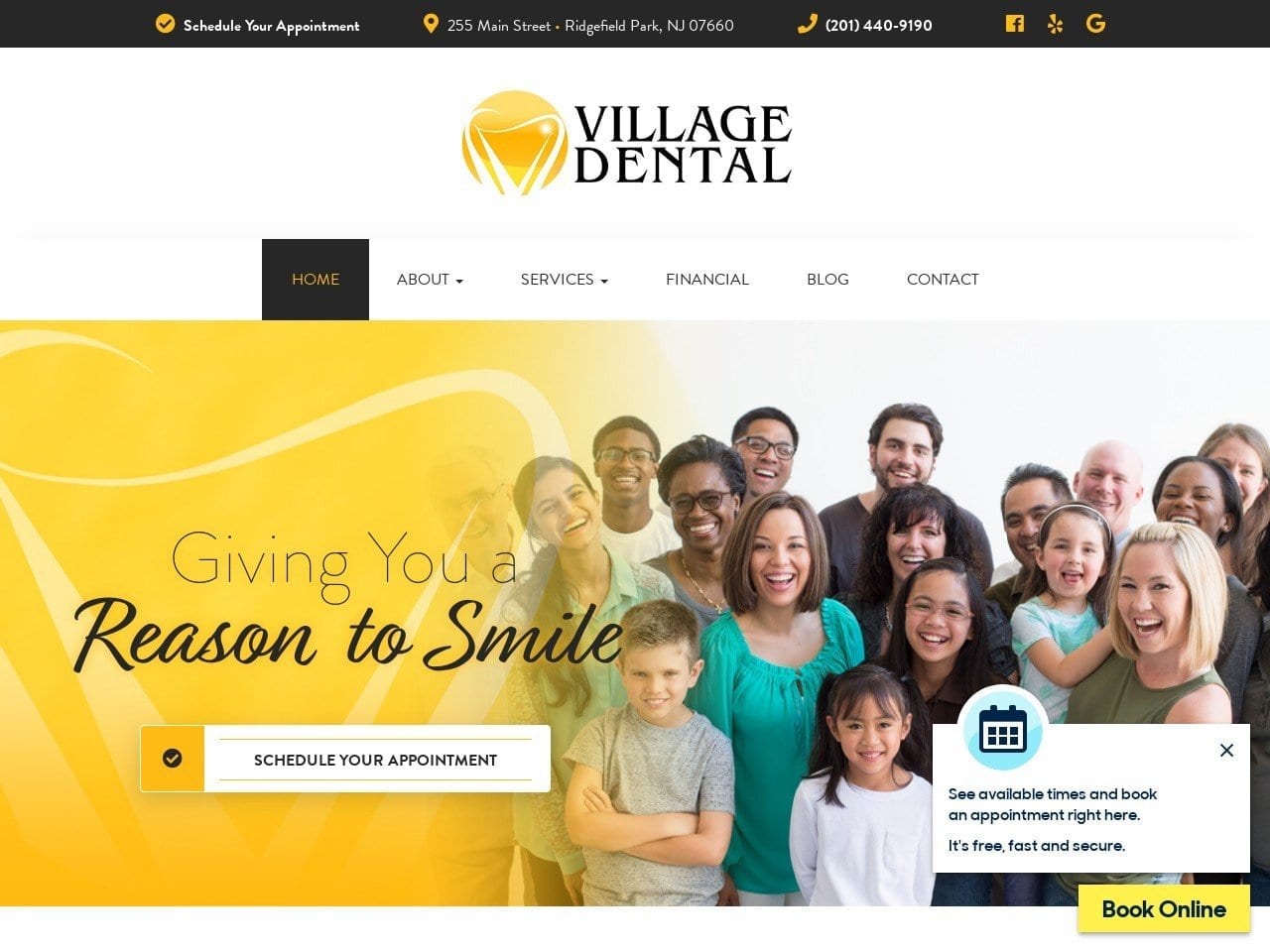 Village Dental Website Screenshot from villagedentalnj.com