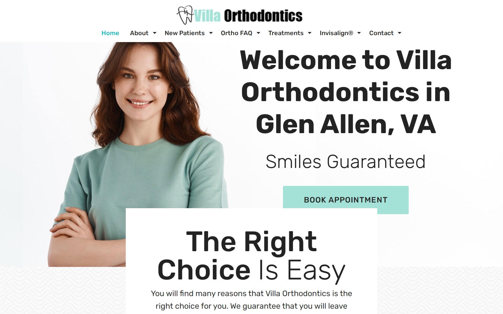 villaorthodontics.com screenshot