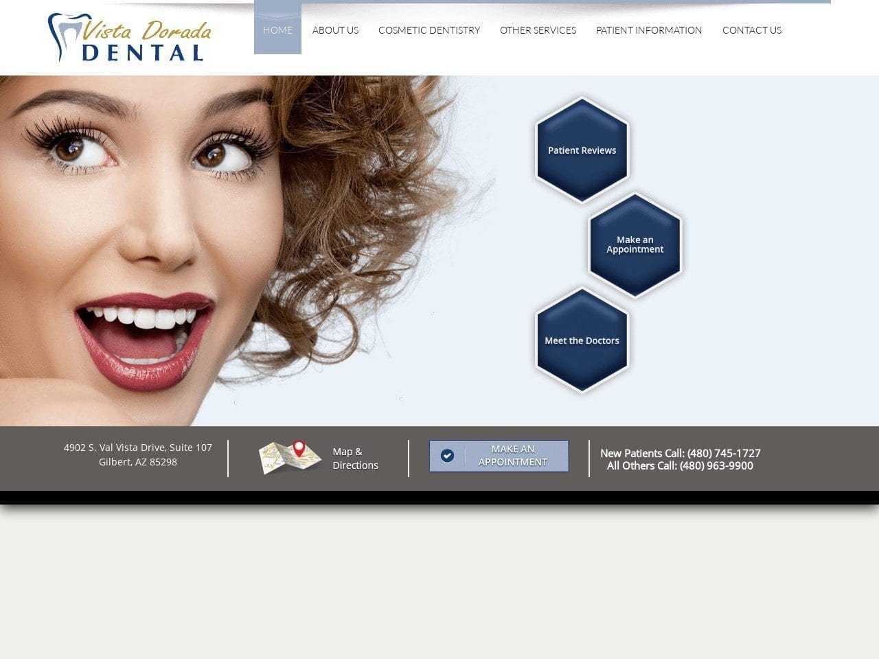 Vistadorada Dental Website Screenshot from vistadoradadental.com