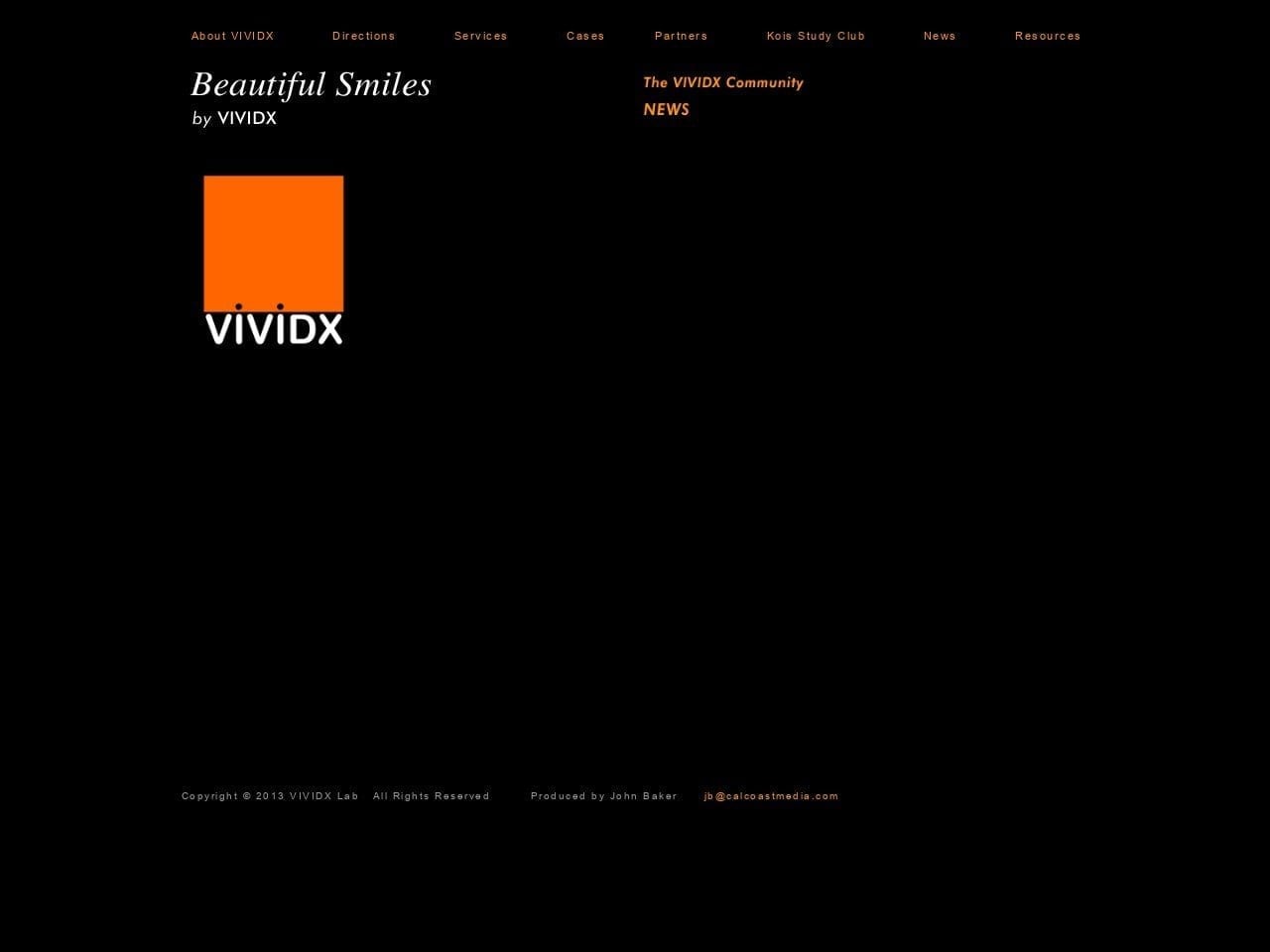 Vividx Website Screenshot from vividxlab.com