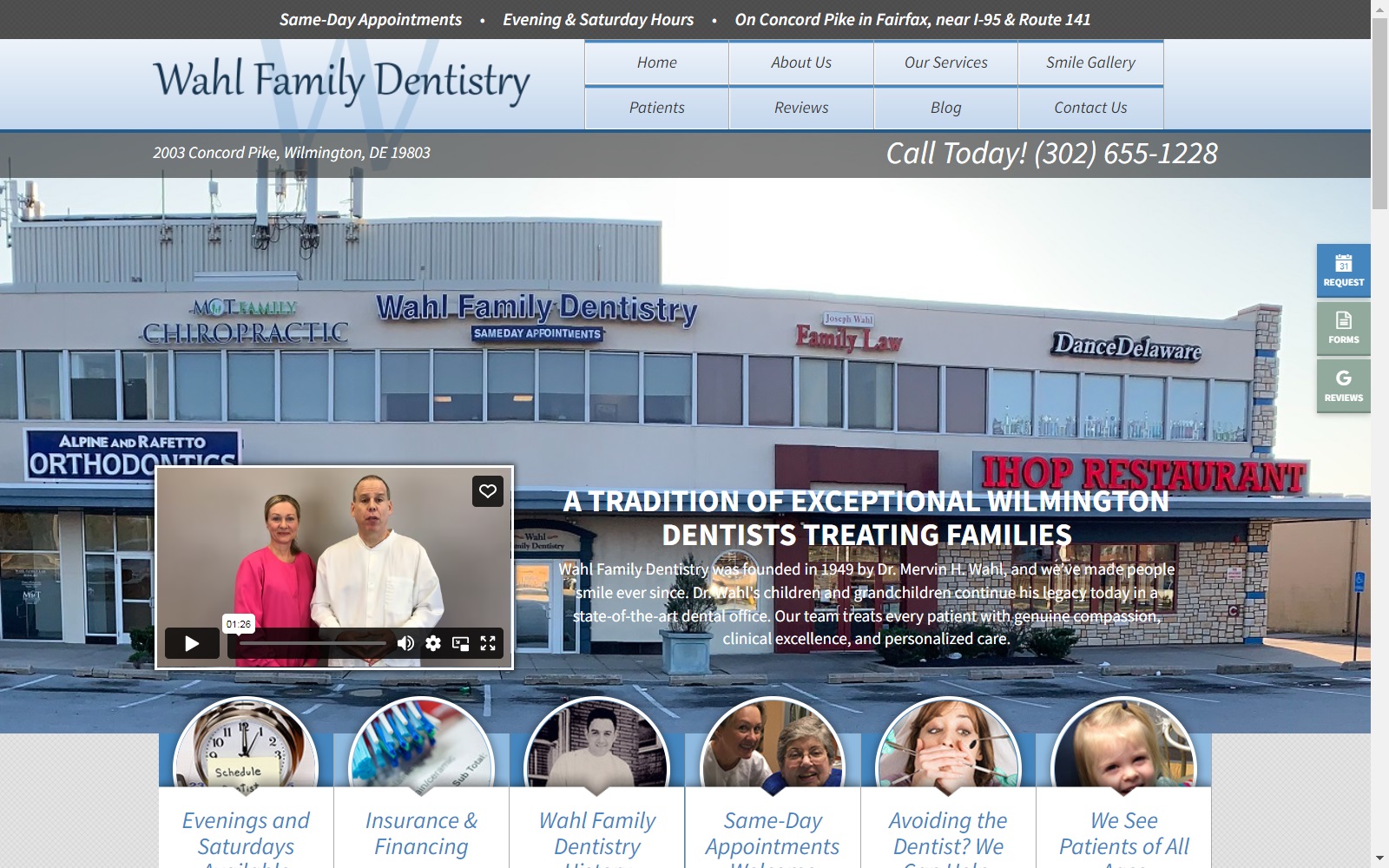 wahlfamilydentistry.com screenshot