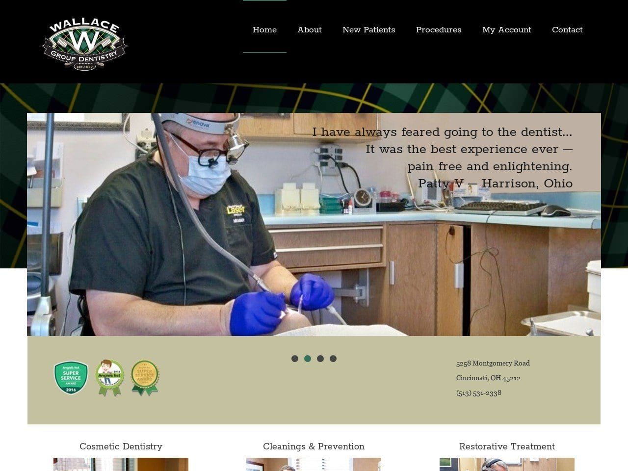 William R. Wallace D.D.S. Website Screenshot from wallacegroupdentistry.com