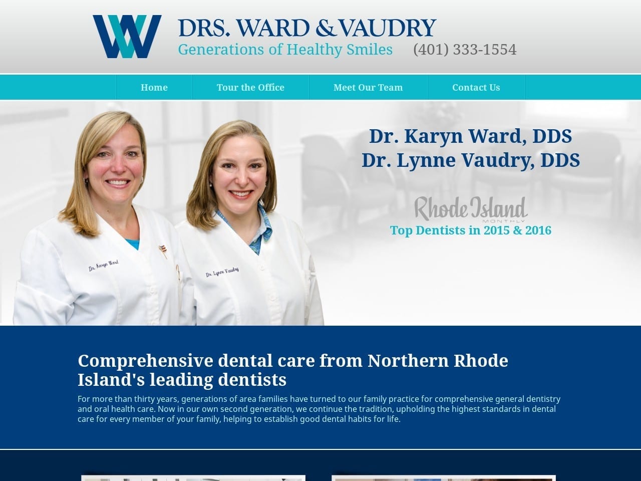 Ward & Johnson Ward Lynne DDS Website Screenshot from wardandvaudry.com