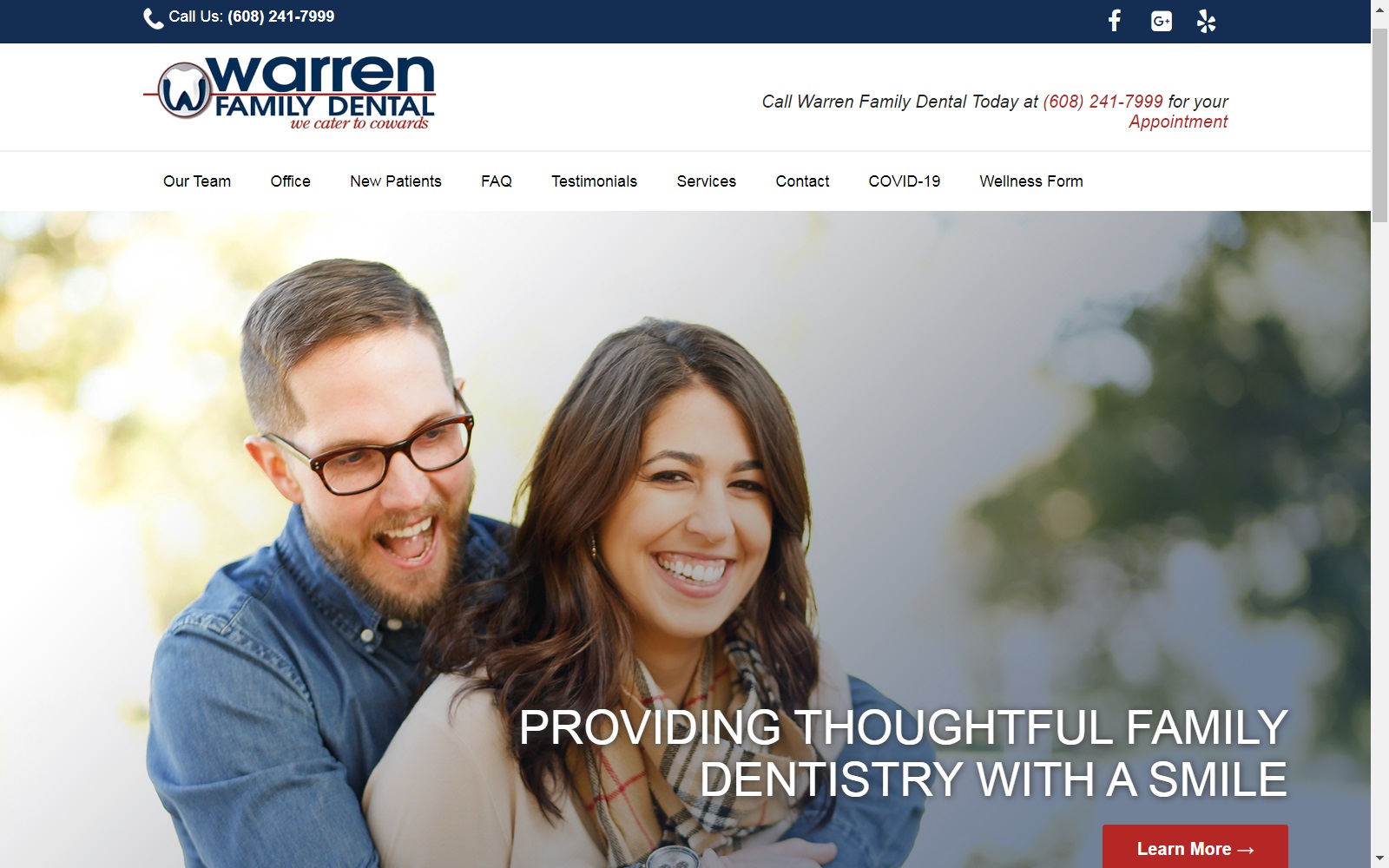 warrenfamilydental.com screenshot