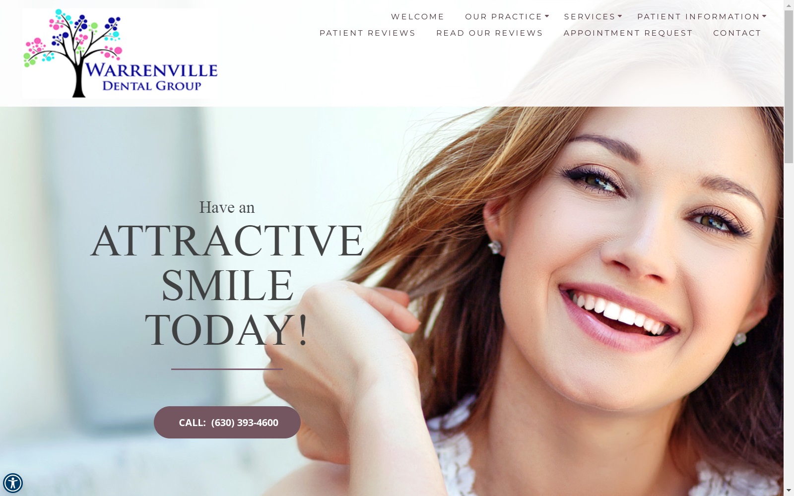 warrenvilledentalgroup.com screenshot