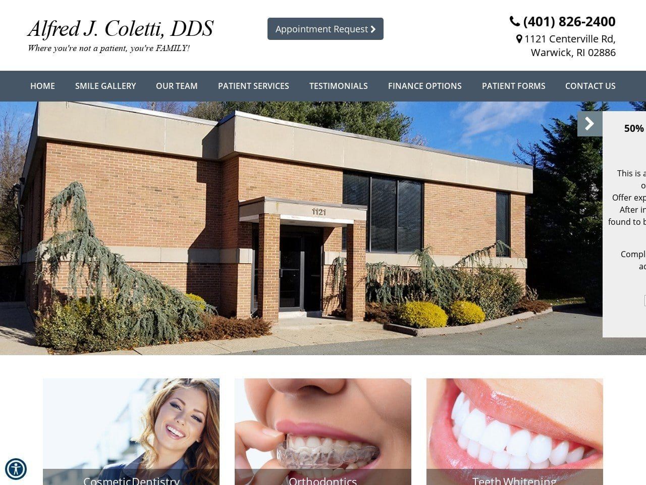 Warwickri Dentist Website Screenshot from warwickridentist.com