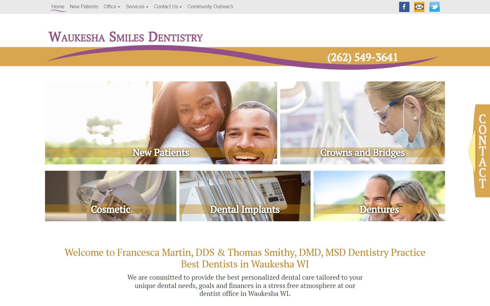 waukeshasmilesdentistry.com screenshot