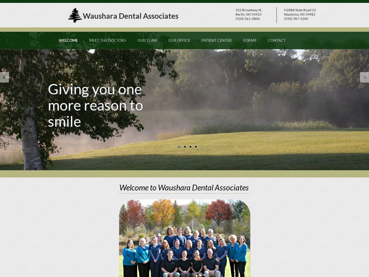 Waushara Dental Associates Website Screenshot from wausharadental.com