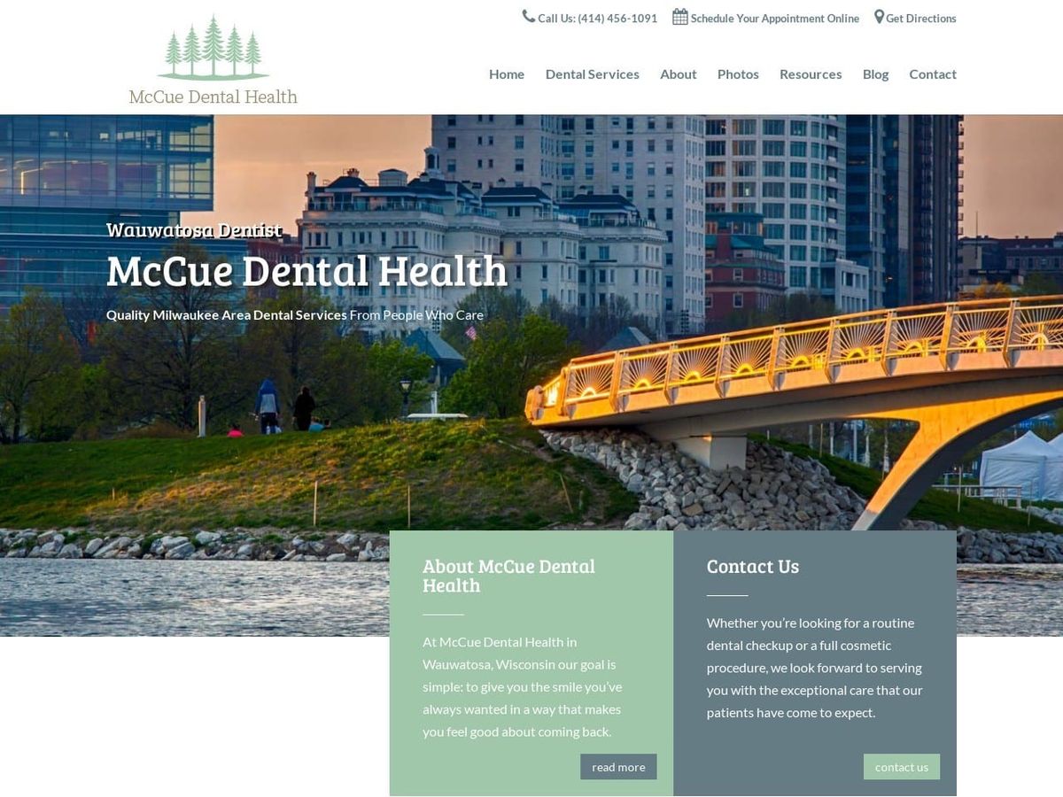 Wauwatosa Dentists Website Screenshot from wauwatosadentists.com