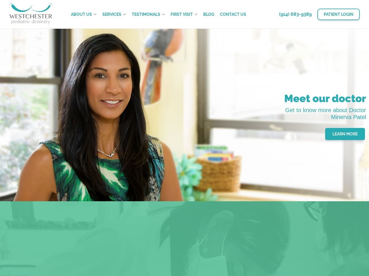 Westchester Pediatric Dentistry Patel Minerva DDS Website Screenshot from wcpediatricdentist.com