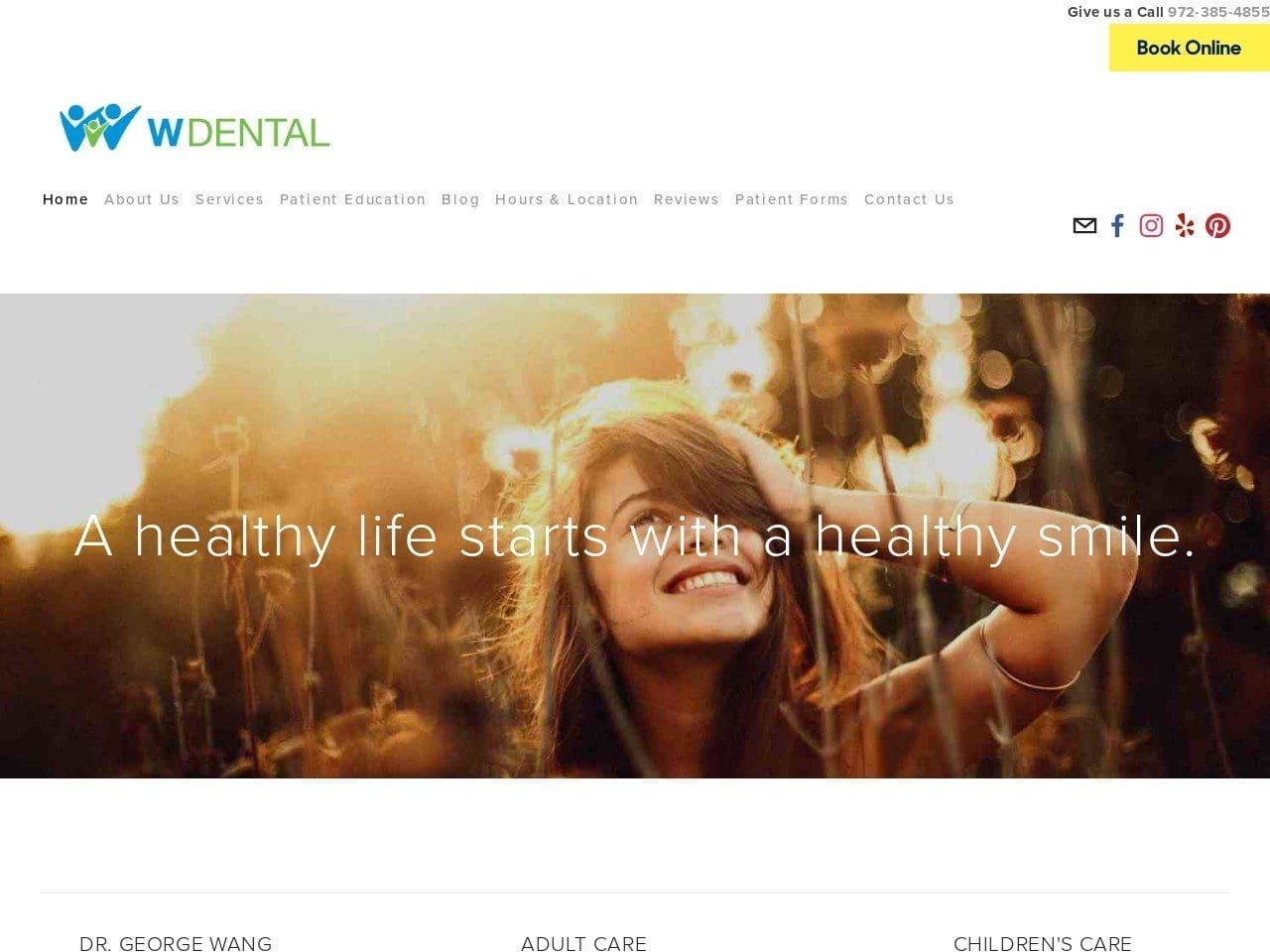 W Dental Website Screenshot from wdentaldallas.com