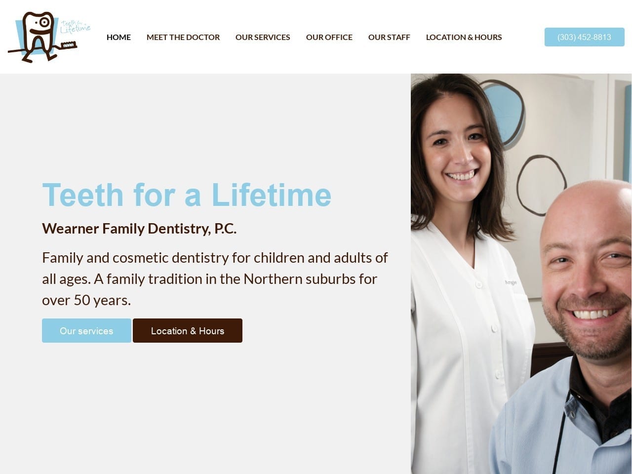 Wearner Family Dentist Website Screenshot from wearnerdentistry.com