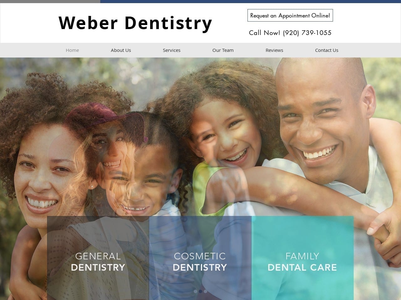 Weber Steven L DDS Website Screenshot from weberdentistry.com