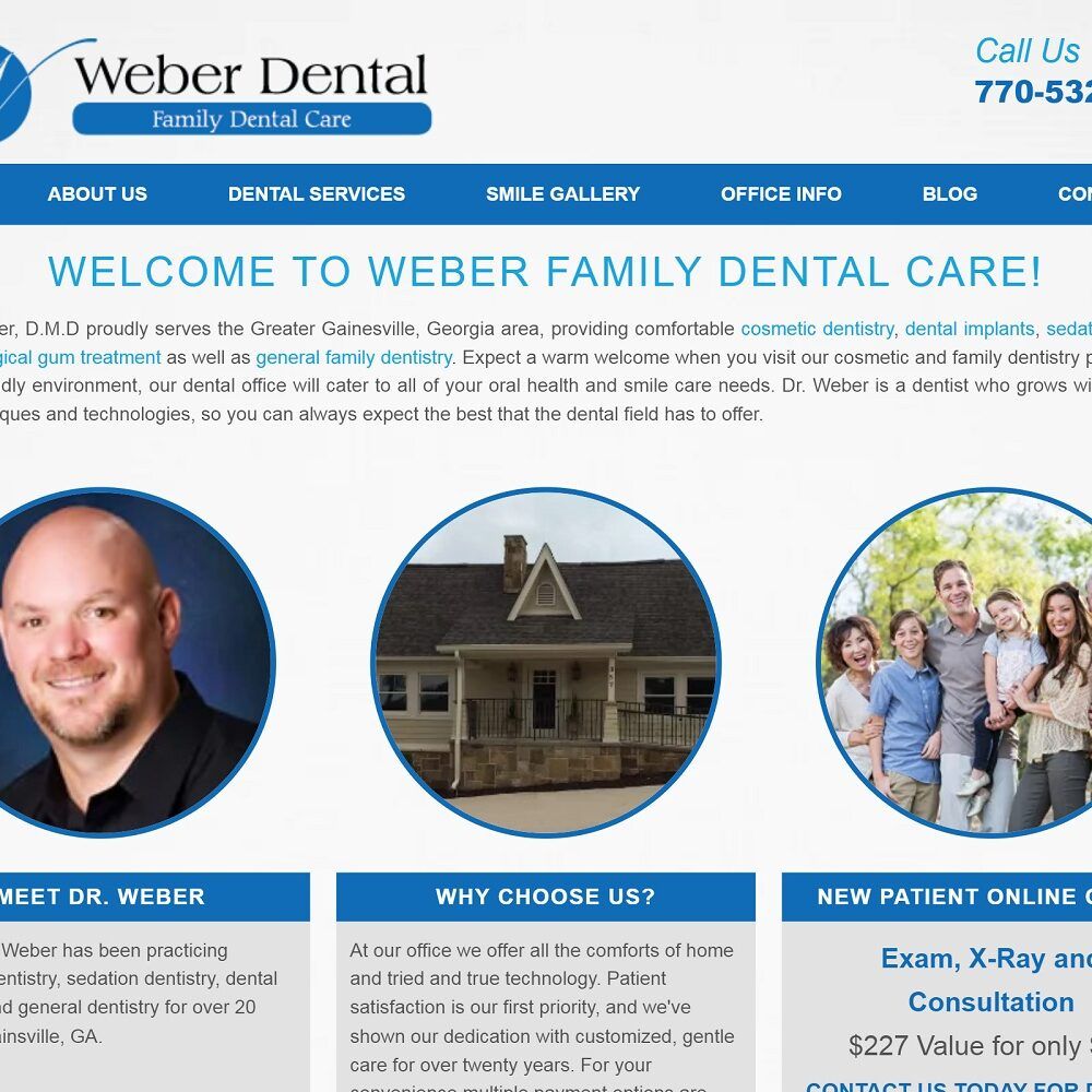 weberfamilydental.com screenshot
