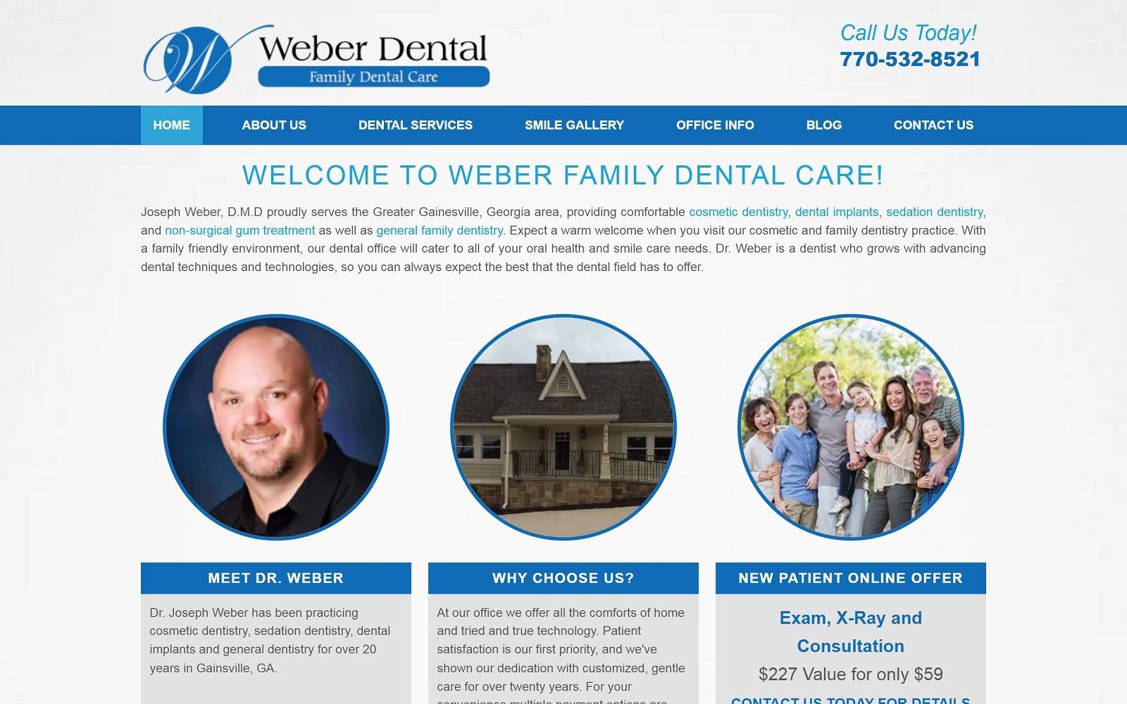 weberfamilydental.com screenshot