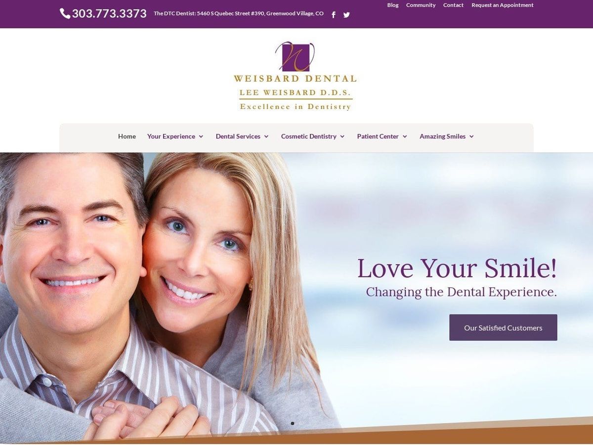 Lee Weisbard DDS Website Screenshot from weisbarddental.com