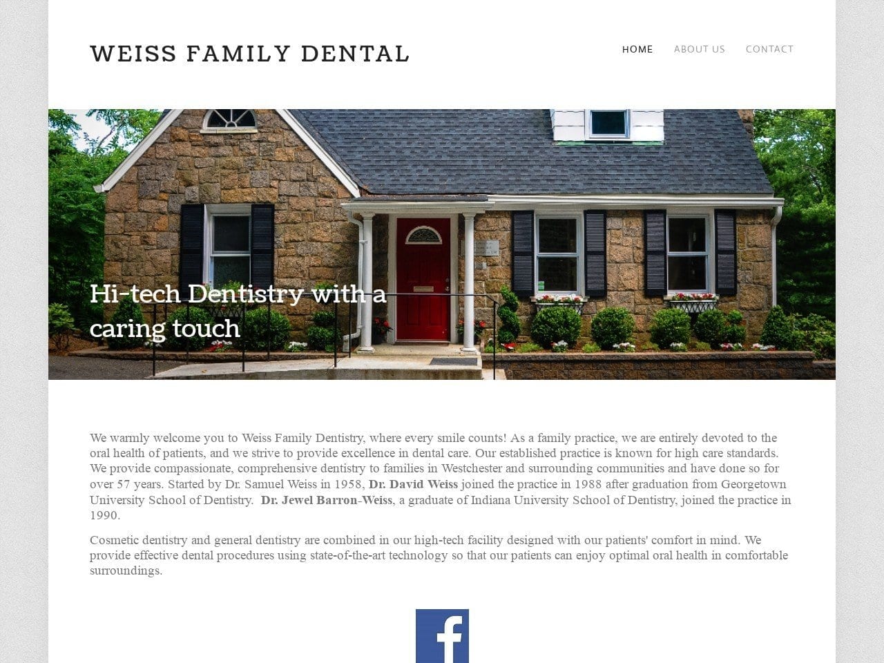 David E. Weiss DDS Website Screenshot from weissfamilydental.com